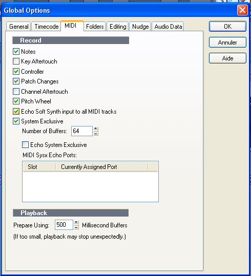 Step 11 - Select 'Echo soft synth input to all MIDI tracks' so that the Peak Meter MIDI CC messages are sent to all tracks